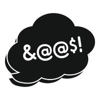 Strong password containing symbols, numbers and letters inside speech bubble vector
