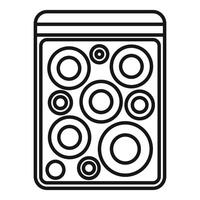 Powerful audio speaker broadcasting music with multiple drivers vector