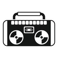 Portable cassette player showing retro audio technology vector