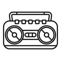 Retro boombox playing music with style and power vector