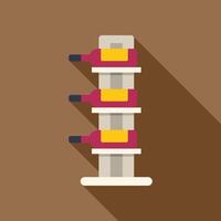 Wine bottles displayed on a modern shelf in liquor store or wine cellar vector
