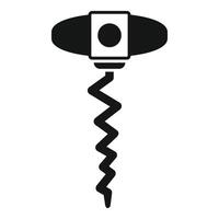 Corkscrew with steel spiral for opening wine bottles vector
