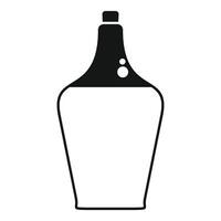 Big bottle icon showing liquid container with cap vector