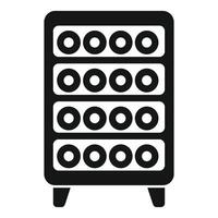 Wine refrigerator storing bottles in modern wine cellar vector