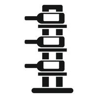 Wine shelf holding bottles horizontally for storage and display vector