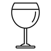 Wineglass with red wine showing alcohol level icon vector
