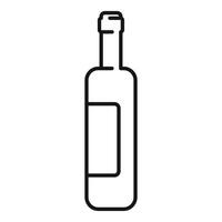 Bottle with blank label showing new product packaging design vector