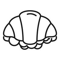 Freshly baked croissant with flaky layers creating delicious pastry vector