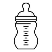 Baby bottle with graduated scale for precise feeding vector