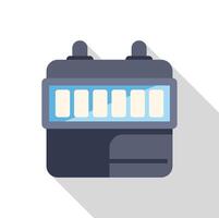 Futuristic monorail train moving through cityscape with illuminated windows vector