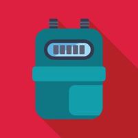 Gas meter measuring gas consumption on red background vector