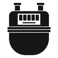 Gas meter measuring natural gas consumption icon showing usage vector