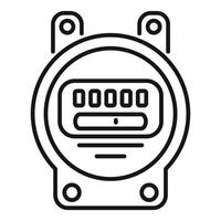 Electric meter measuring electricity consumption showing energy usage vector