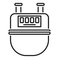 Gas meter measuring energy consumption icon showing usage data vector