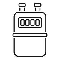 Gas meter measuring natural gas consumption displaying numerical reading vector