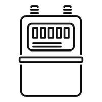 Domestic gas meter measuring energy consumption icon showing usage levels vector