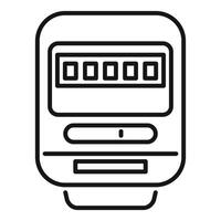 Electric meter showing consumption data on display vector