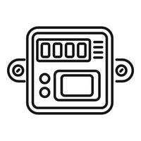 Electronic control unit showing numbers and buttons for car management vector
