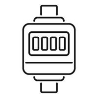 Hand watch showing time zero icon, simple style vector