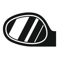 Convex blind spot mirror reflecting light and shadow stripes vector