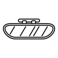 Car mirror with suction cups attached to windshield reflecting light inside vehicle vector