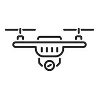 Drone recording with minus sign, stop filming vector
