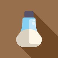 Detergent bottle with long shadow on brown background vector