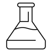Chemical erlenmeyer flask containing liquid substance for experiment vector