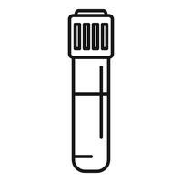 Medical test tube filled with liquid sample for analysis representing healthcare and laboratory procedures vector
