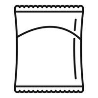 Resealable empty plastic snack packaging bag icon showing blank space for branding vector