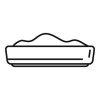 Cat litter box containing absorbent material for feline hygiene vector