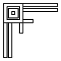 Try square ruler measuring tool icon showing right angle vector