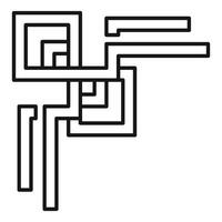 Abstract geometric pattern forming interlocking squares and lines vector