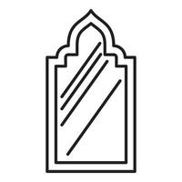 Moroccan mirror reflecting light in a traditional design vector