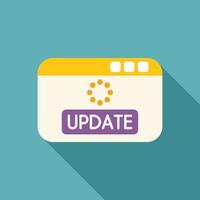 Software update progress bar on web browser window vector