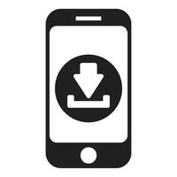 Downloading data on smartphone, mobile technology and file transfer vector