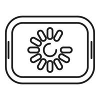 Loading icon showing progress on mobile device screen vector