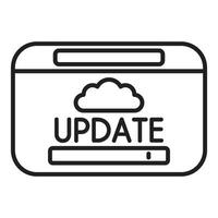 System update installing from cloud server on device vector