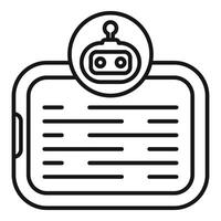 Chatbot managing business tasks on a tablet, providing efficient customer service and automated assistance vector
