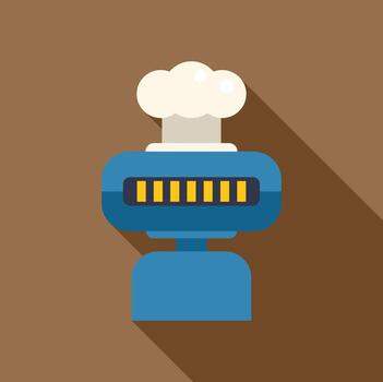 robot cocinero vistiendo cocinero sombrero y mostrando Progreso bar, abrazando culinario automatización vector