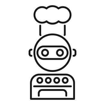 robot recepción datos desde nube informática sistema vector