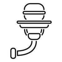 Sensor dome security camera protecting building perimeter vector