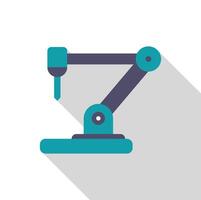 Robotic arm performing industrial task with precision and efficiency vector