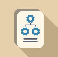 Workflow management system managing interconnected gears optimizing processes vector