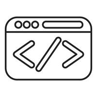 Programming code showing in browser window symbolizing web development vector
