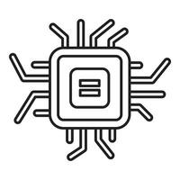 Electronic chip representing computing power and technology innovation vector