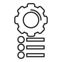 Gear and checklist representing software development and processes optimization vector