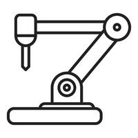 Robotic arm performing industrial task with precision vector