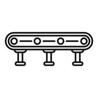 Conveyor belt moving through factory processing line vector