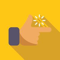 Hand pointing with loading spinner icon on yellow background vector
